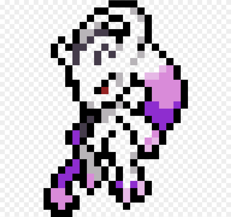 Mega Mewtwo Y Pixel Art, Purple Free Png Download