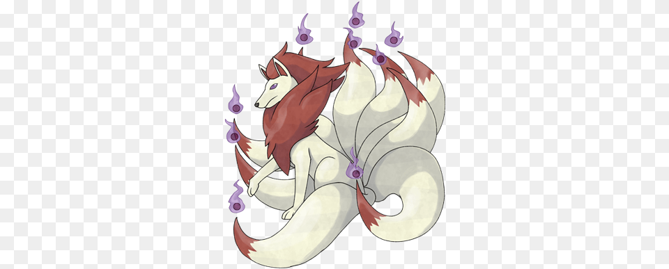 Mega Ninetales, Art, Graphics, Floral Design, Pattern Free Png Download