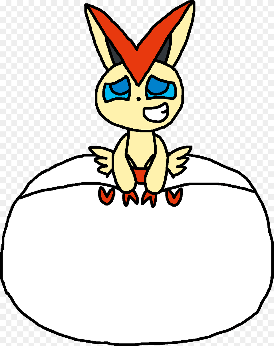 Mega Poofy Victini Victini In A Diaper, Person, Face, Head, Cartoon Png