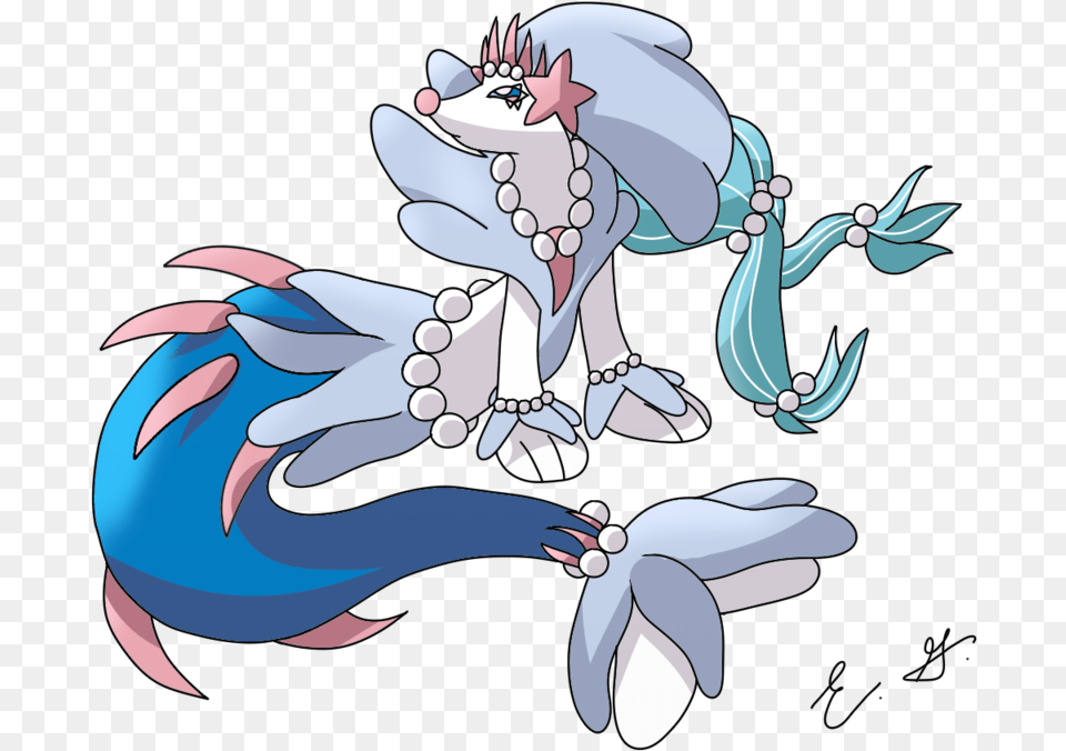 Mega Primarina Fan Made By Karionite35 Dbi8e16 Cartoon, Book, Comics, Publication, Baby Png Image