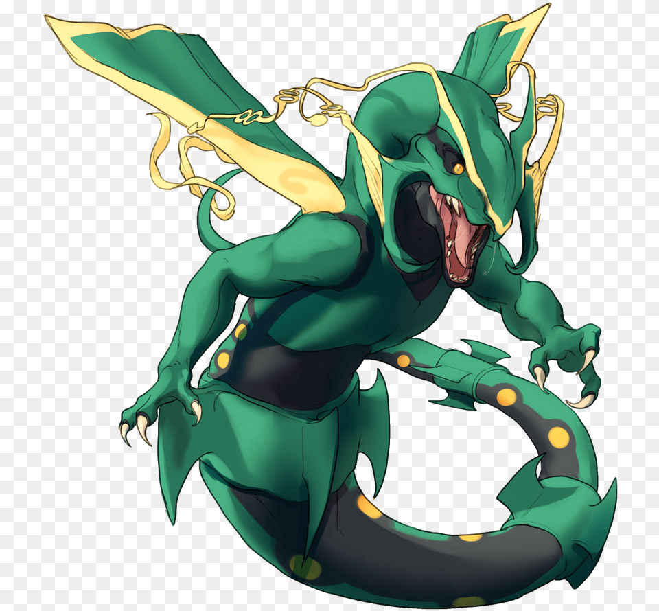 Mega Rayquaza In 2020 Pokemon Characters Character Demon, Dragon, Adult, Female, Person Free Png