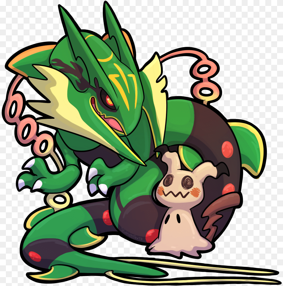 Mega Rayquaza Mimikyu Sticker Cartoon, Art, Graphics, Baby, Dragon Free Png