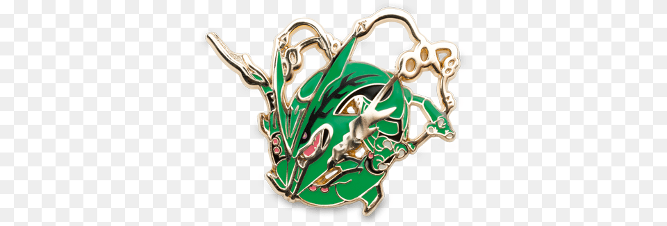Mega Rayquaza Pin With 3 Booster Packs Pin39s Pokmon Mega Rayquaza, Accessories, Jewelry, Bronze Png Image