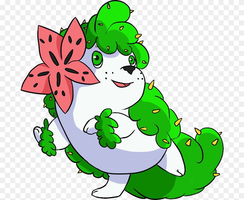 Mega Shaymin Shiny, Art, Green, Graphics, Cartoon Png