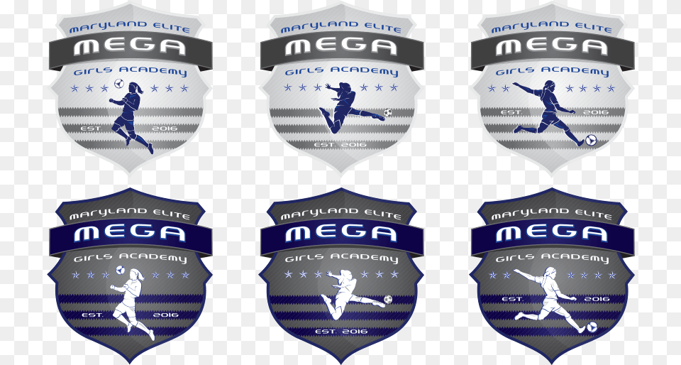 Mega Soccer Academy Logo Designs Badge, Symbol, Person, Baby Png