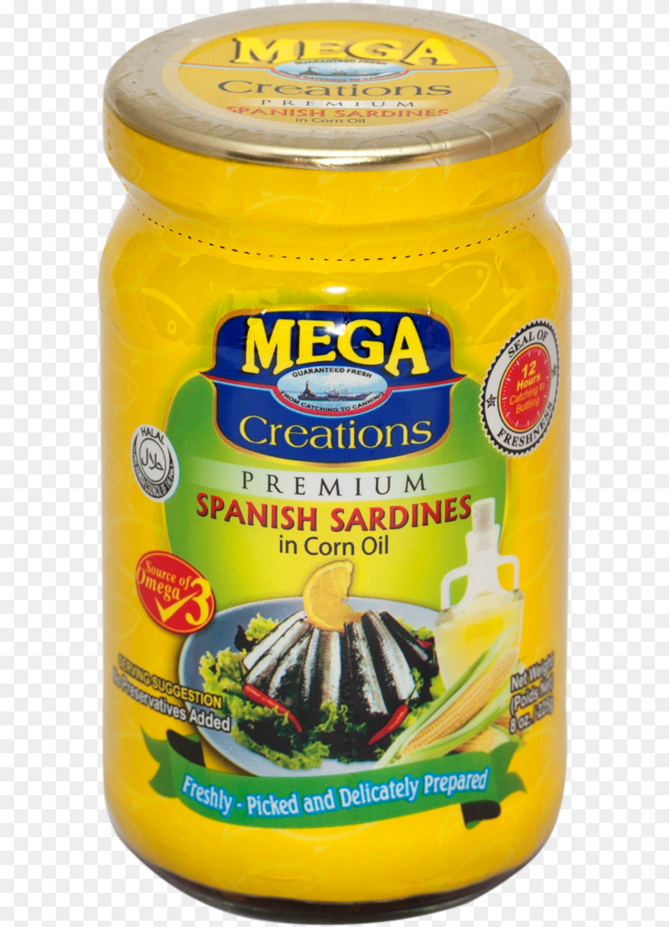 Mega Spanish Sardines Hot, Can, Tin, Food Png Image