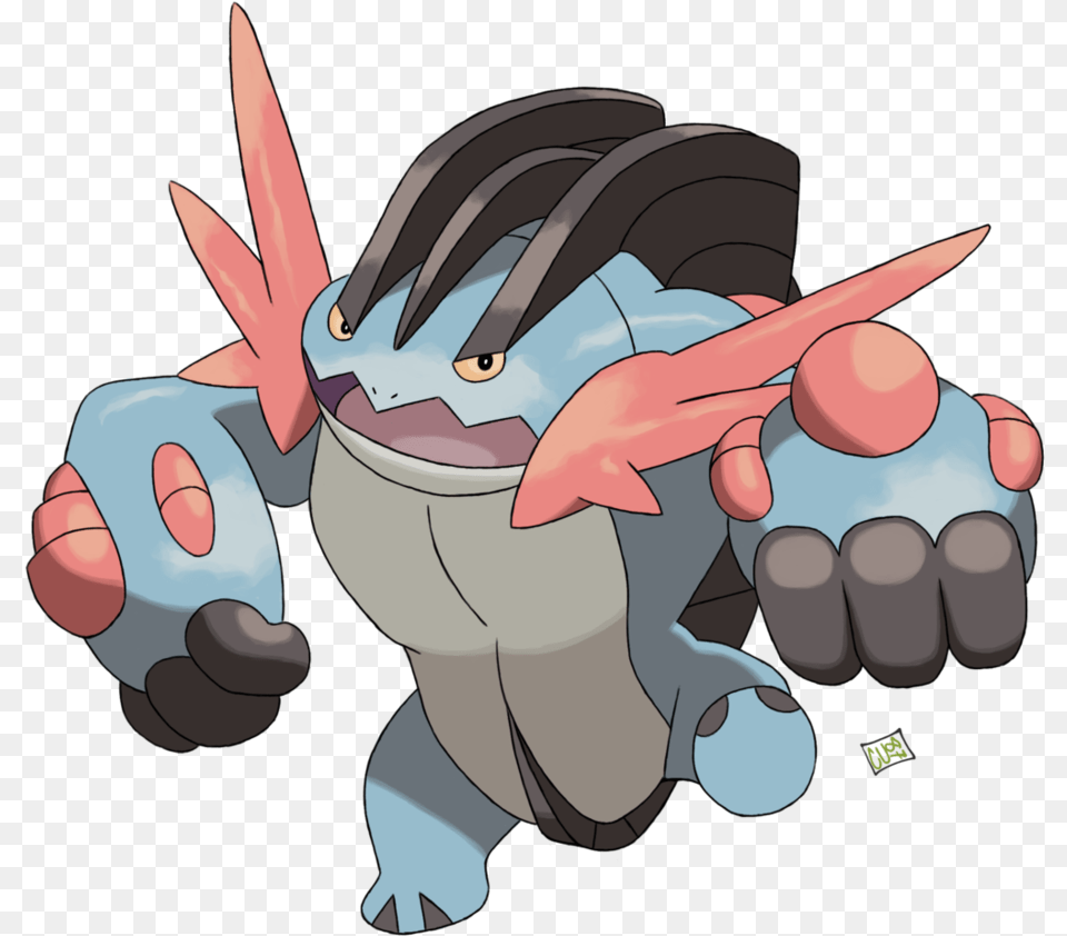 Mega Swampert Swampert Mega Evolution, Book, Comics, Publication, Body Part Free Transparent Png