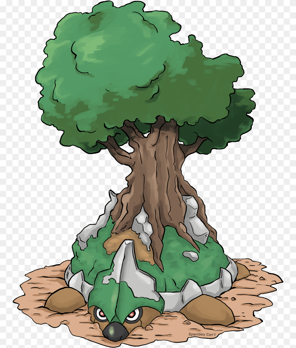 Mega Torterra Upon Mega Evolution Torterra Accumulates Cartoon, Plant, Tree, Green Png