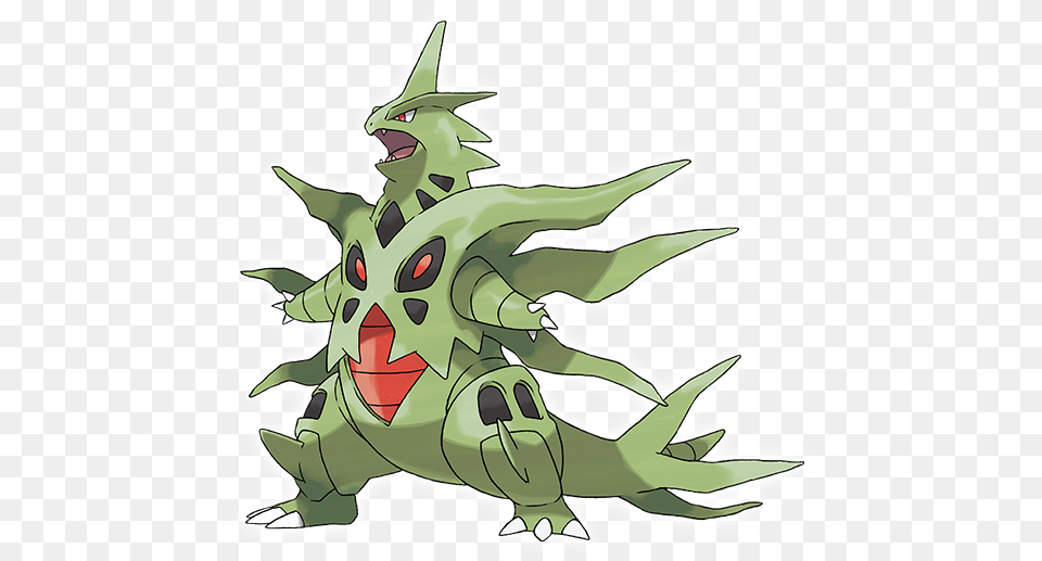 Mega Tyranitar Pokemon, Green, Animal, Fish, Sea Life Free Png Download