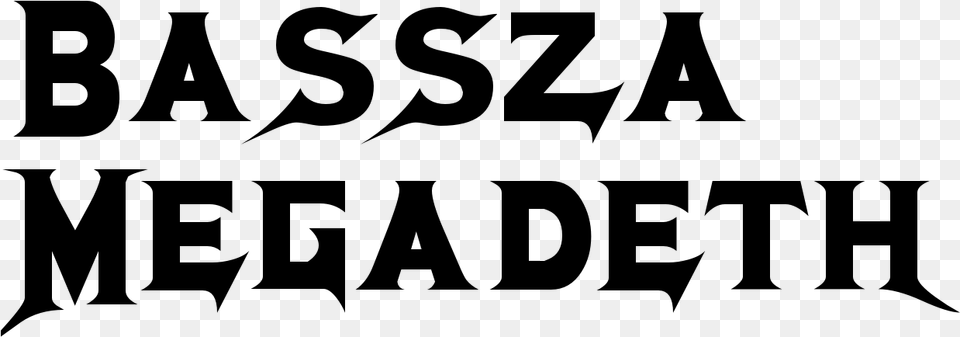 Megadeth Font, Gray Png