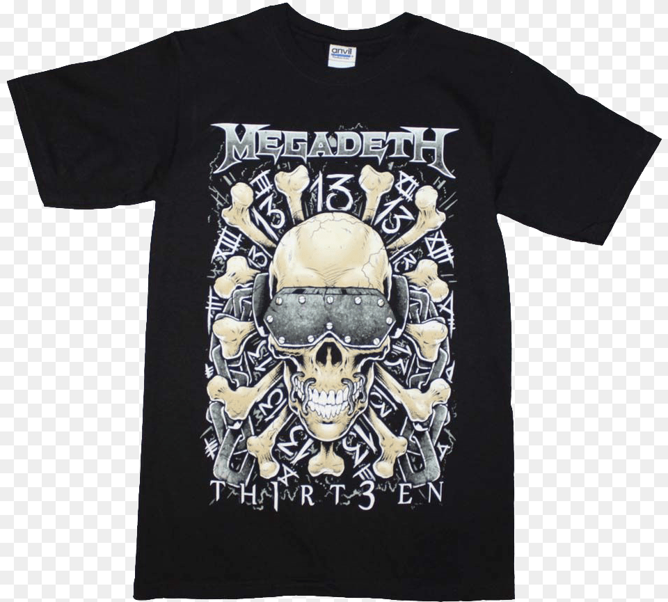 Megadeth T Shirt Megadeth Thirteen T Shirt, Clothing, T-shirt, Baby, Person Png
