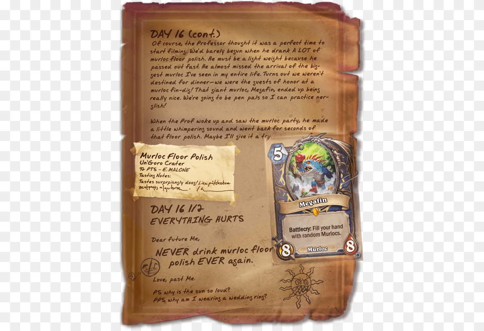 Megafin Hearthstone Un Goro Quests, Book, Publication, Text Free Png Download