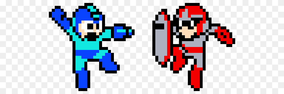Megaman And Protoman Pixel Art Maker Free Png