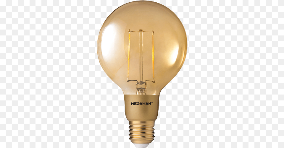 Megaman Lg6403dgd E27 Gold Filament 3w Dim Edison Bulb, Light, Lightbulb Png Image