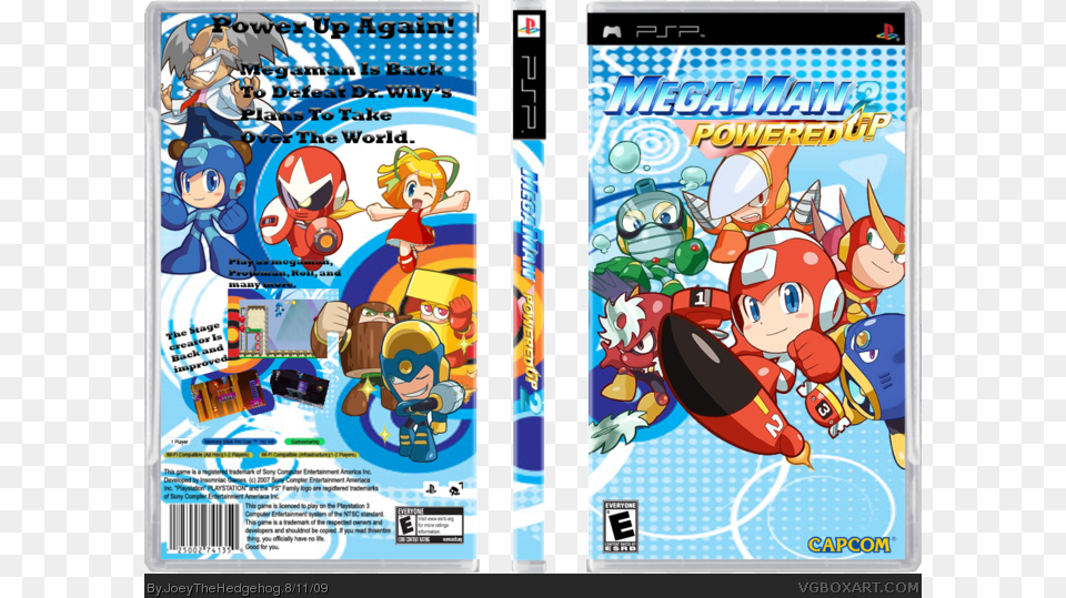 Megaman Powered Up 2 Box Art Cover, Book, Comics, Publication, Baby Free Png