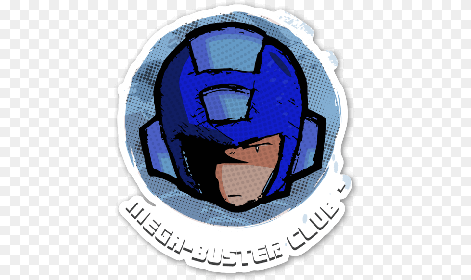 Megaman Sticker Emblem, Helmet, American Football, Football, Person Free Transparent Png