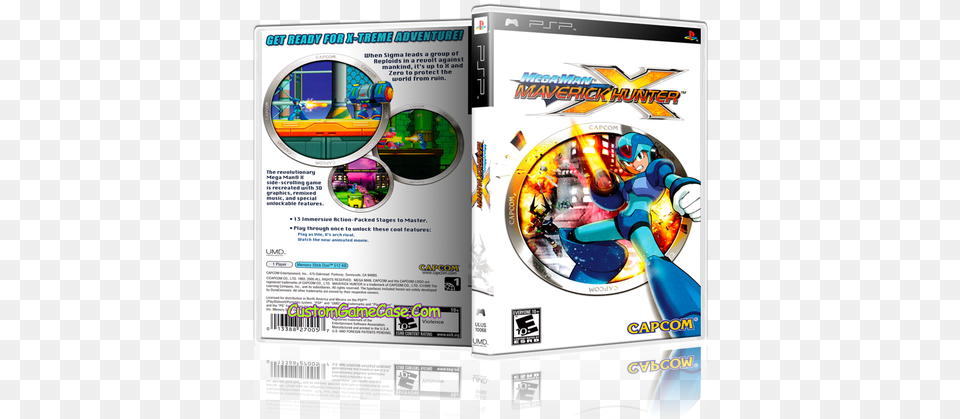 Megaman X Maverick Hunter Capcom Mega Man Maverick Hunter X Sony Psp, Advertisement, Poster, Disk Free Png Download