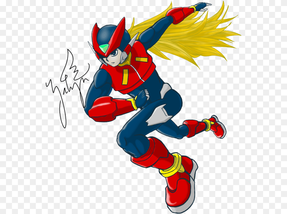 Megaman Zero Cartoon, Book, Comics, Publication, Baby Free Png Download