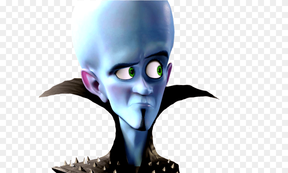 Megamind Cartoon Characters With Big Forehead, Alien, Baby, Person, Face Png