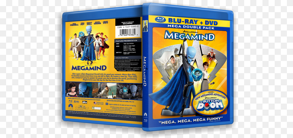 Megamysl Megamind Megamind Bluray Cover, Person, Advertisement, Poster, Adult Free Transparent Png