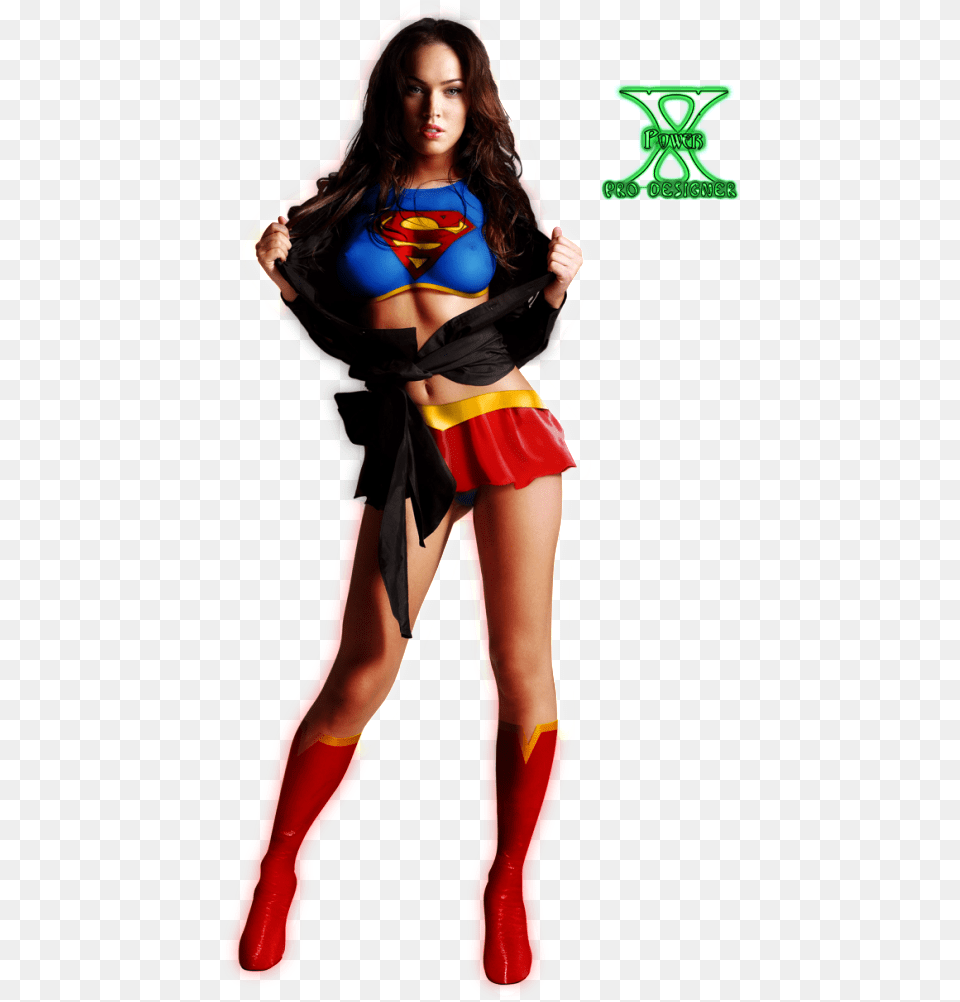Megan Fox Supergirl Photo Megan Fox Superman, Person, Clothing, Costume, Adult Png Image