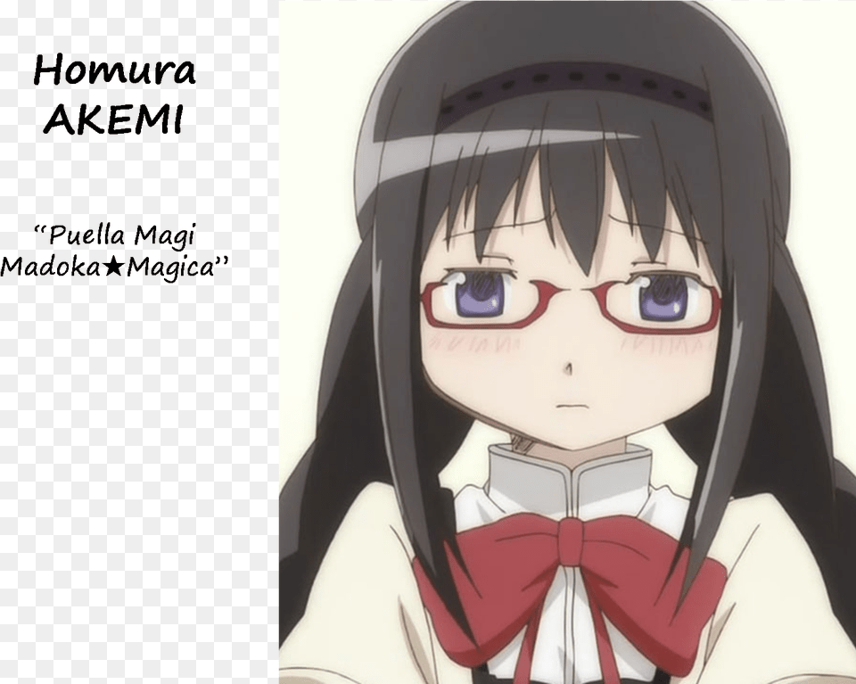Meganekko Madoka Magica Homura Glasses, Anime, Baby, Person, Face Png Image