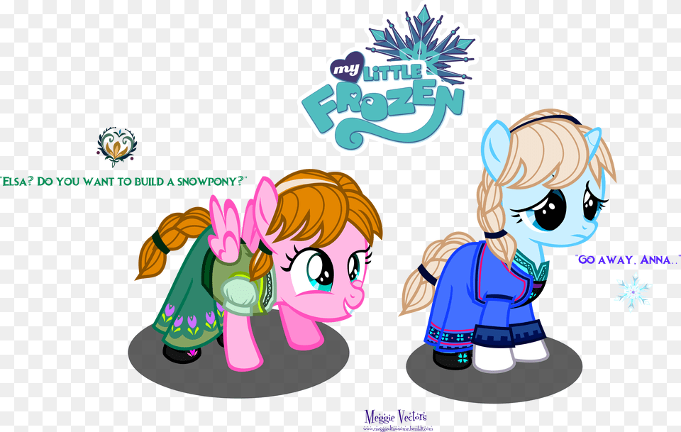 Meganlovesangrybirds Filly Princess Anna And Filly Filly Elsa, Book, Comics, Publication, Art Png Image