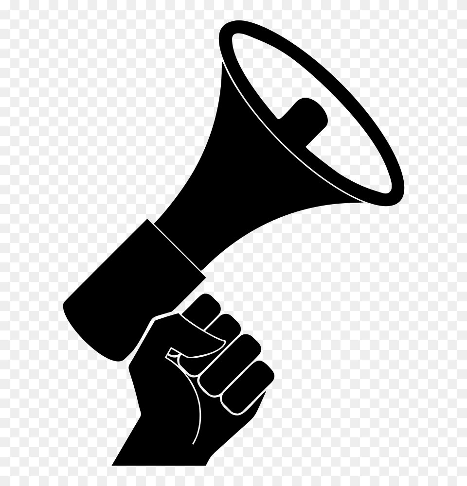 Megaphone, Gray Free Png