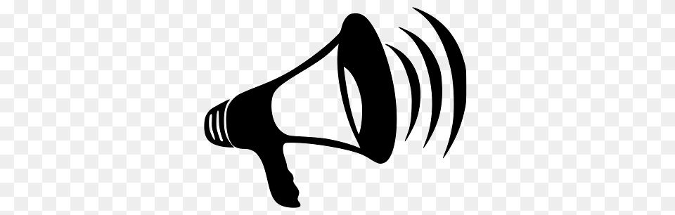 Megaphone, Gray Free Png