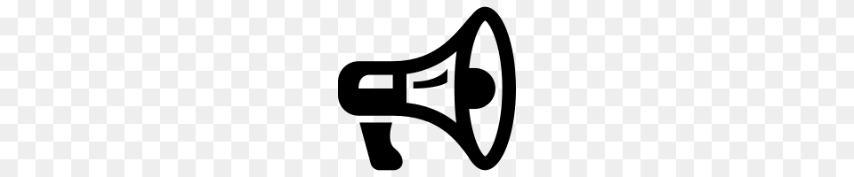 Megaphone, Gray Free Png