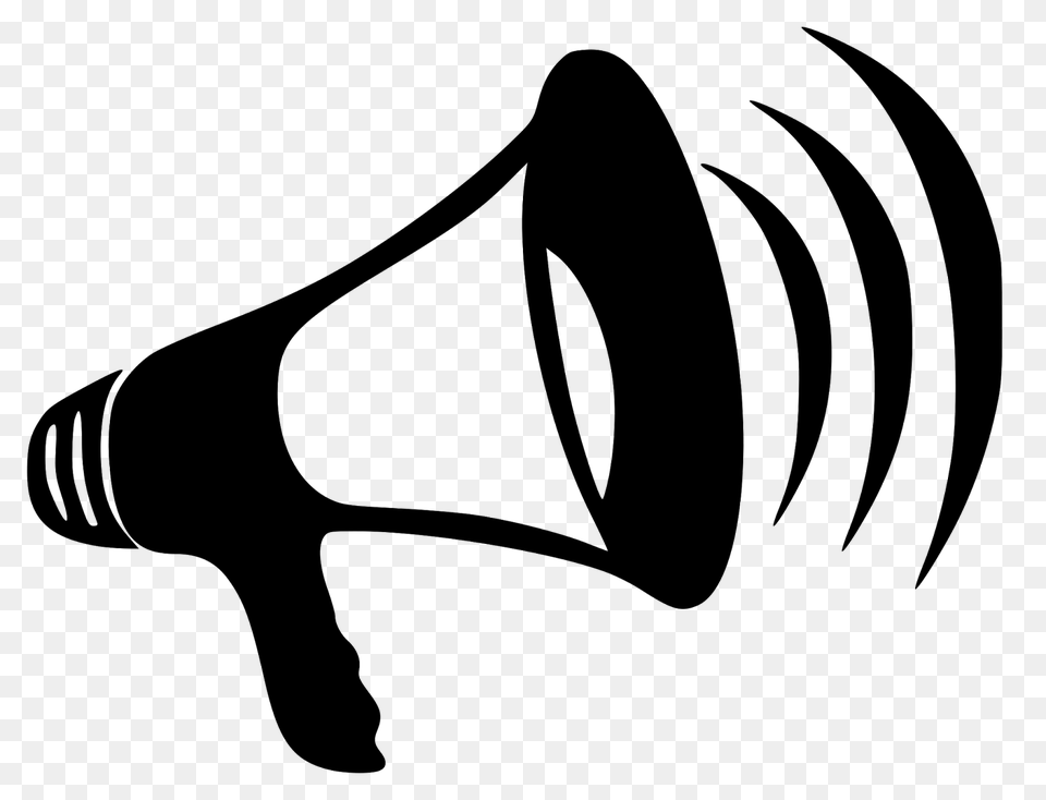 Megaphone, Gray Free Transparent Png