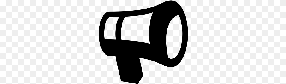 Megaphone, Gray Free Transparent Png