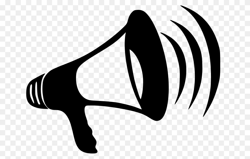 Megaphone, Gray Png Image