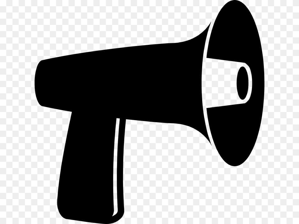 Megaphone, Gray Free Png Download