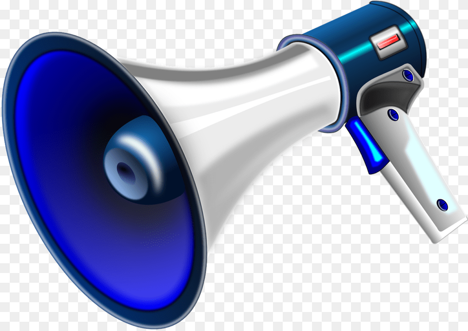 Megaphone Blue, Appliance, Blow Dryer, Device, Electrical Device Free Png Download