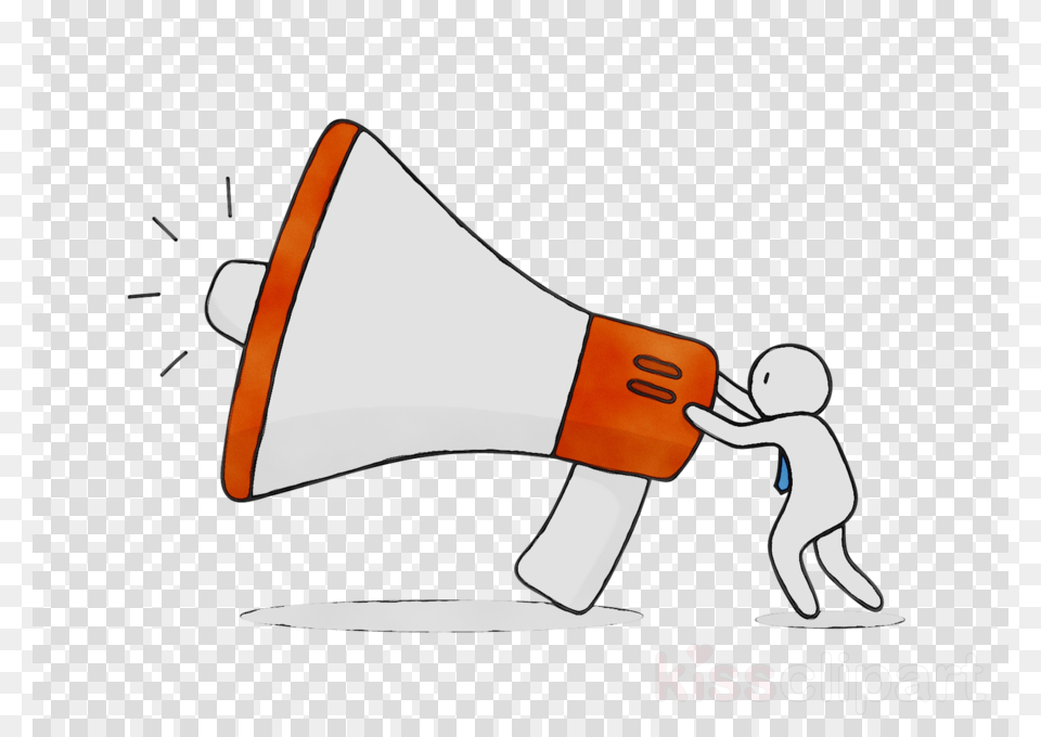 Megaphone Cartoon Transparent, Electronics, Speaker, Head, Person Png Image