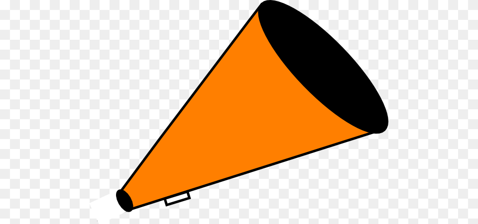 Megaphone Orange Clip Art Orange And Black Pom Pom Clipart, Cone Png