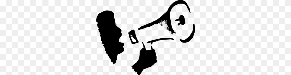 Megaphone Stencil Clip Art, Silhouette, Outdoors, Night, Nature Png