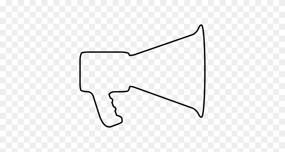 Megaphone Thin Line Icon, Bow, Weapon Png Image