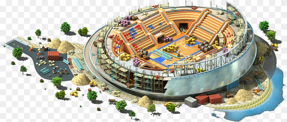 Megapolis Basketball Arena Construction Basketball Stadium Transparent, Play Area, Architecture, Building, Outdoors Png