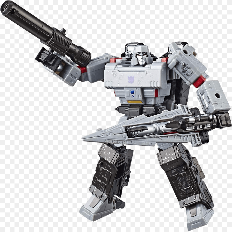 Megatron War For Cybertron 6 Action Figure Transformers War For Cybertron Siege Megatron, Robot, Gun, Weapon Png Image