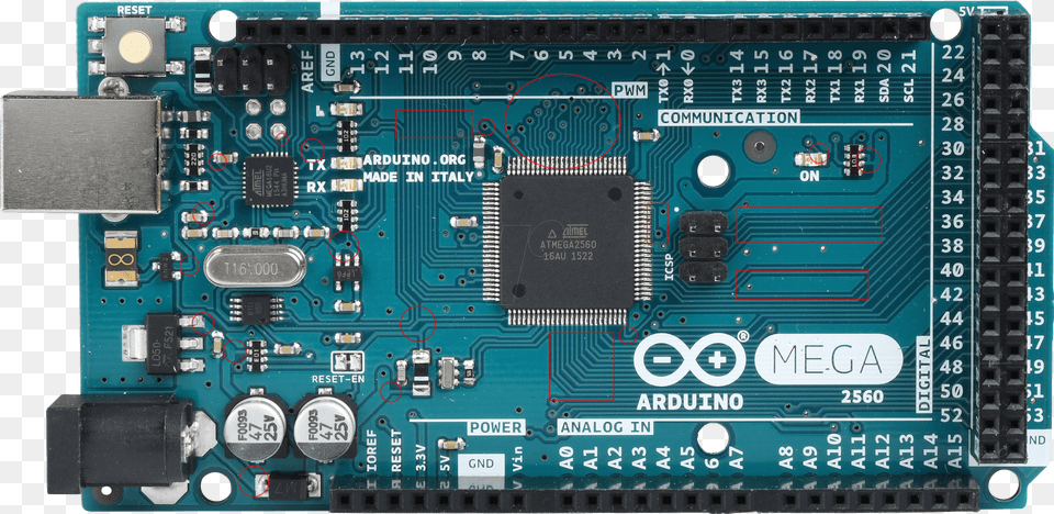 Megawrong Arduino Mega 2560 R3, Electronics, Hardware, Scoreboard, Printed Circuit Board Free Png