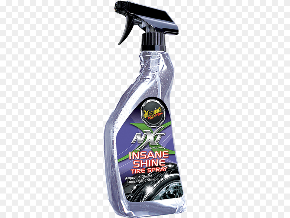 Meguiars Nxt Generation Insane Shine Trigger Nxt Insane Shine Tire Spray, Cleaning, Person, Tin, Bottle Free Png Download