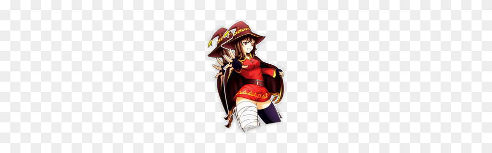 Megumin, Adult, Book, Comics, Female Free Png