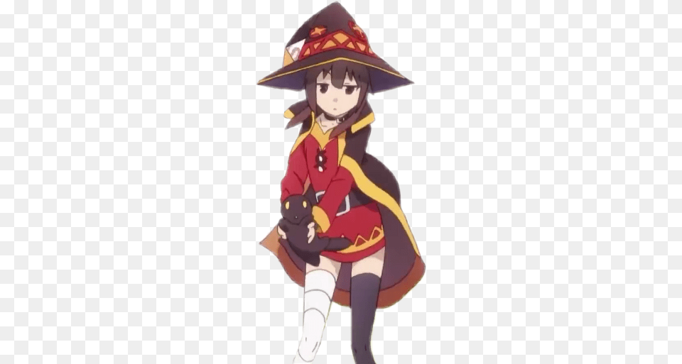 Megumin Freetoedit Konosuba Party Hard Gif, Book, Comics, Publication, Baby Png Image