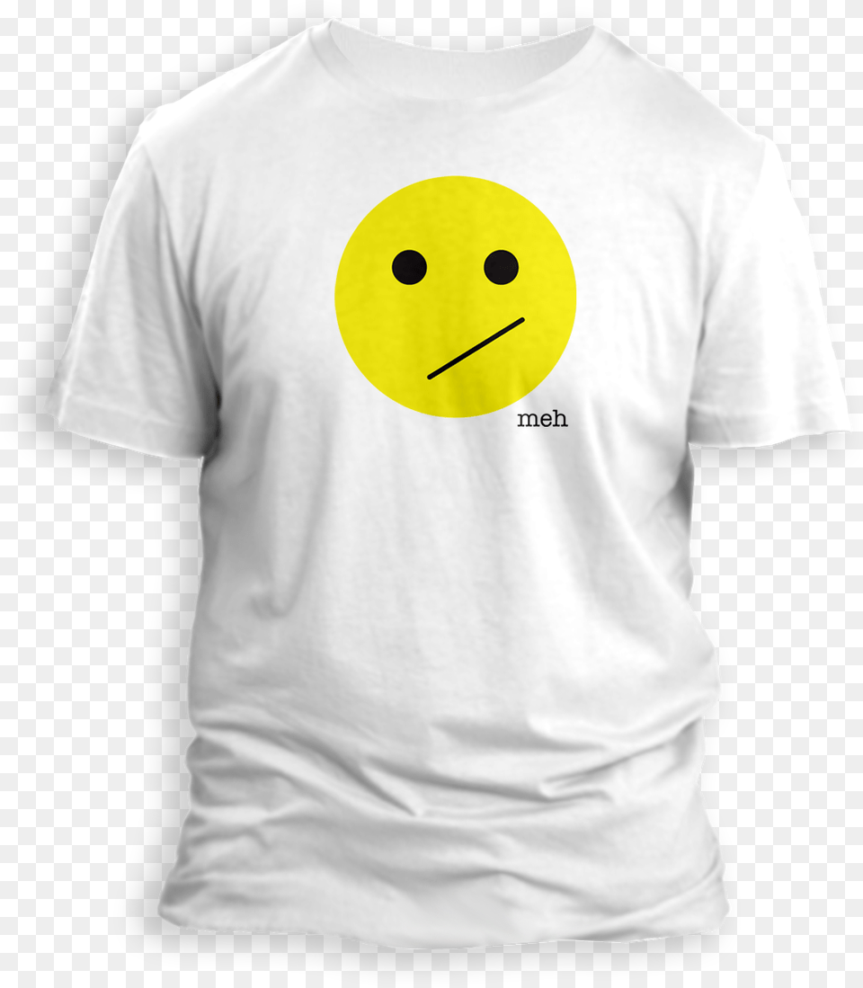 Meh Smiley, Clothing, Shirt, T-shirt Free Transparent Png