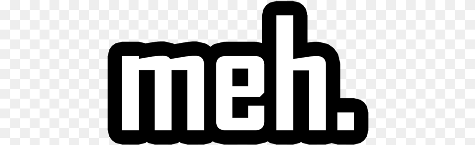 Meh Sticker Meh Sticker, Text, Logo Png Image