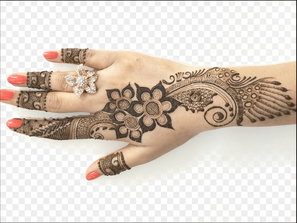 Mehendi Hand Designs Simple Mehndi Design Back Hand, Body Part, Finger, Person, Henna Free Png Download