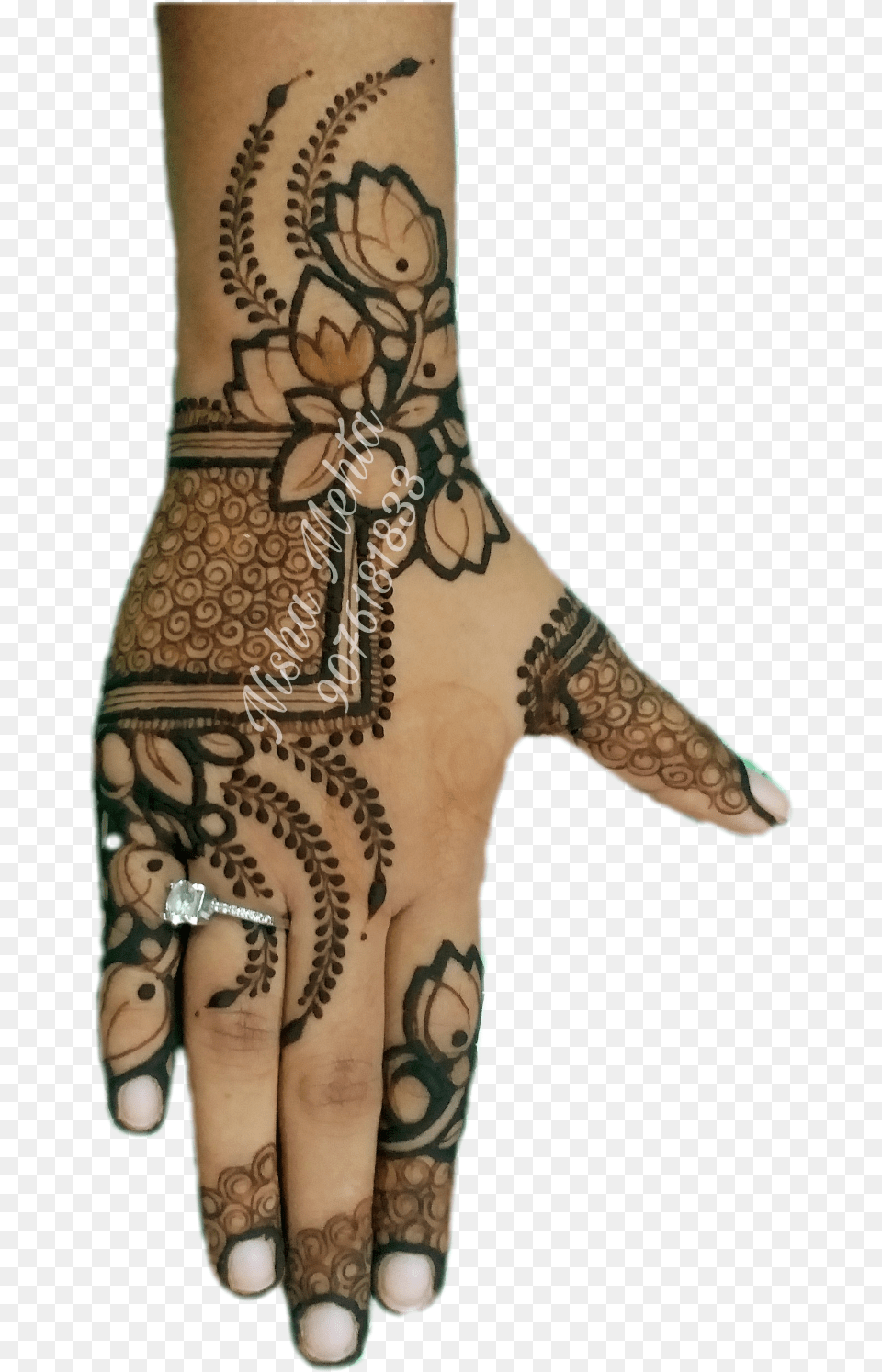 Mehndi Design By Monika Jain, Body Part, Finger, Hand, Person Png Image