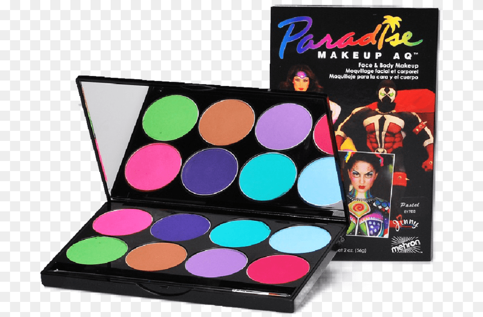 Mehron Paradise Makeup 8 Color Palette Pastel Mehron Palette, Adult, Female, Person, Woman Free Png Download